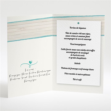 Menu anniversaire de mariage fraîcheur et romantisme - Menu ouvert