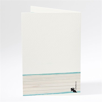 Menu anniversaire de mariage fraîcheur et romantisme - Dos du menu