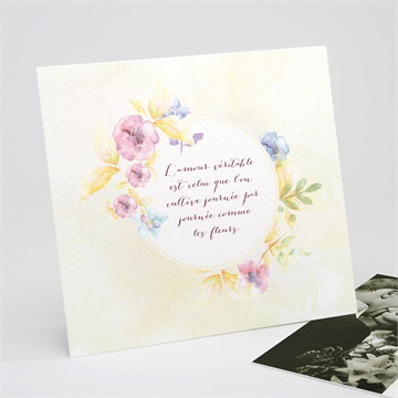 Invitation anniversaire de mariage invitation jardin fleuri