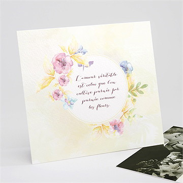 Invitation anniversaire de mariage invitation jardin fleuri