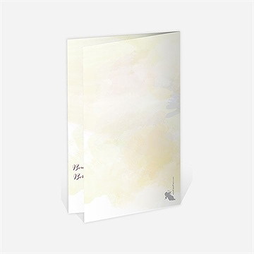 Menu anniversaire de mariage invitation jardin fleuri - Dos du menu