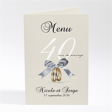 Menu anniversaire de mariage romantisme