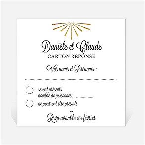 Carton réponse anniversaire de mariage célébrons nos noces d'or !