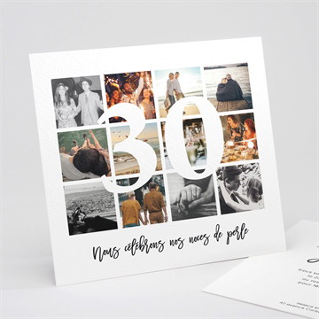 Invitation anniversaire de mariage invitation pêle-mêle