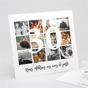 Invitation anniversaire de mariage invitation pêle-mêle