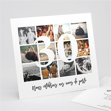 Invitation anniversaire de mariage invitation pêle-mêle