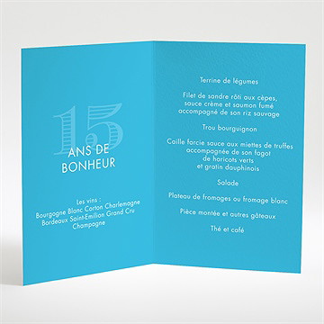 Menu anniversaire de mariage venez voyager avec nous ! - Menu ouvert