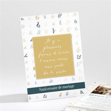 Invitation anniversaire de mariage fêtons ça en musique !