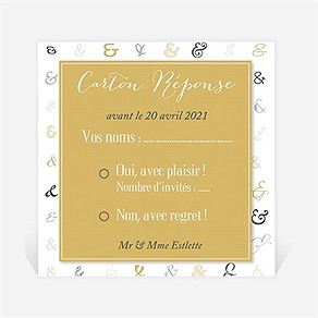 Carton réponse anniversaire de mariage fêtons ça en musique !
