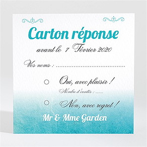 Carton réponse anniversaire de mariage carte classique et vintage