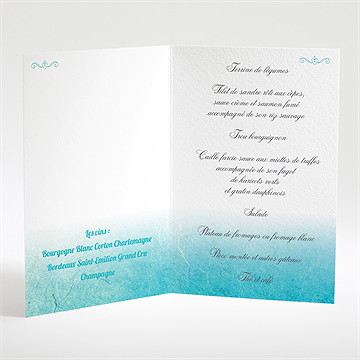 Menu anniversaire de mariage carte classique et vintage - Menu ouvert