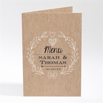 Menu anniversaire de mariage kraft original