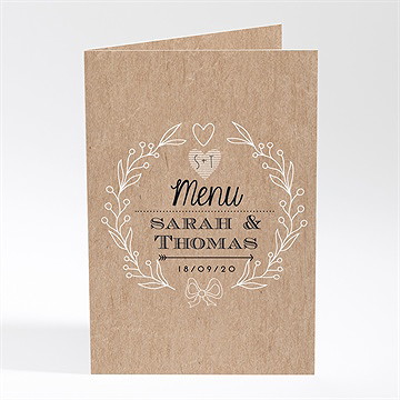 Menu anniversaire de mariage kraft original