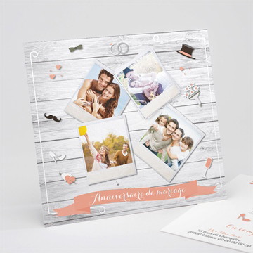 Invitation anniversaire de mariage elegante carte anniversaire