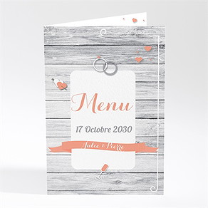 Menu anniversaire de mariage elegante carte anniversaire