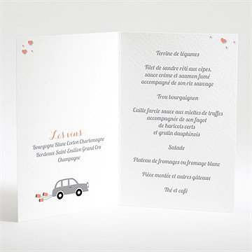 Menu anniversaire de mariage elegante carte anniversaire - Menu ouvert