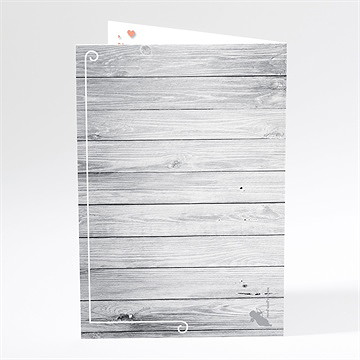 Menu anniversaire de mariage elegante carte anniversaire - Dos du menu