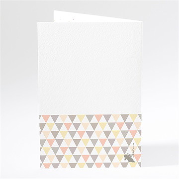 Menu anniversaire de mariage motifs geometriques photo - Dos du menu