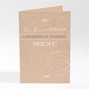 Menu anniversaire de mariage kraft à gratter!