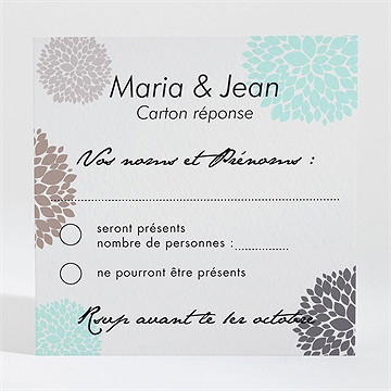 Carton réponse anniversaire de mariage noces de cristal