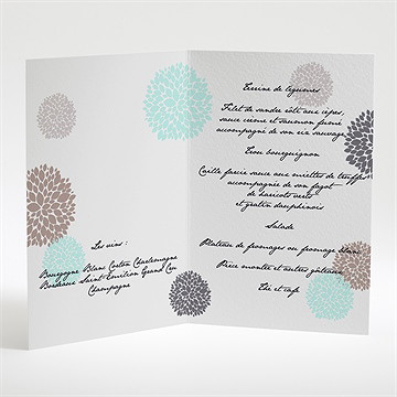 Menu anniversaire de mariage noces de cristal - Menu ouvert