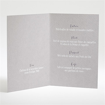 Menu communion tenue de dentelle - Menu ouvert