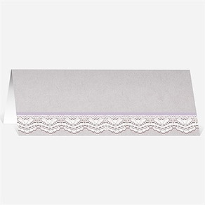 Marque-place communion tenue de dentelle
