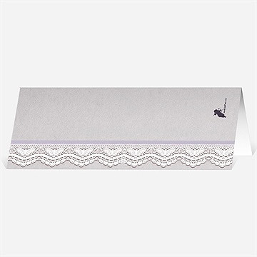 Marque-place communion tenue de dentelle - Dos du marque place