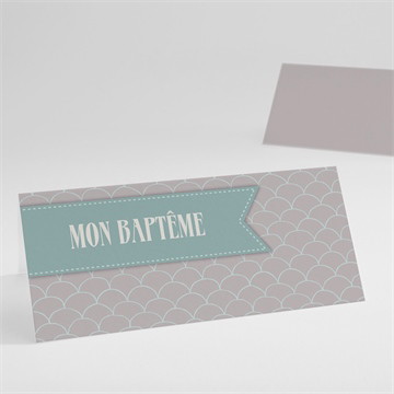 Marque-place baptême photos en cascade