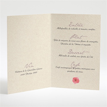 Menu baptême kraft en couleurs - Menu ouvert