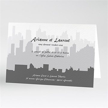 Faire-part mariage romantisme à moto - Dos du faire-part