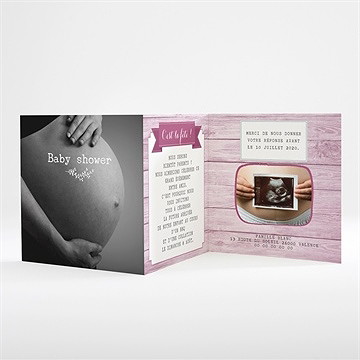 Faire-part baby shower découverte - Intérieur du faire-part