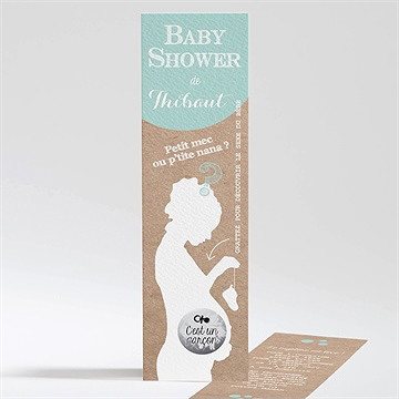 Faire-part baby shower invitation à gratter