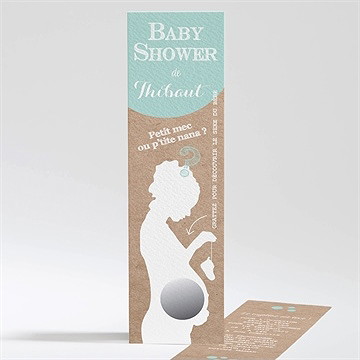 Faire-part baby shower invitation à gratter - Faire-part non gratté