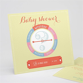 Faire-part baby shower mystère dévoilé