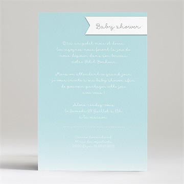 Faire-part baby shower fille ou garçon? - Dos du faire-part