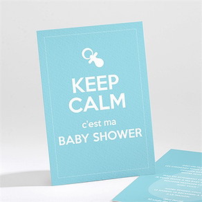 Faire-part baby shower keep calm