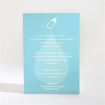 Faire-part baby shower keep calm - Dos du faire-part