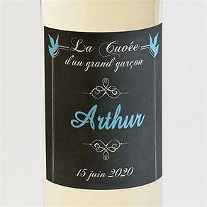 Etiquette de bouteille communion coupe et épis de blé