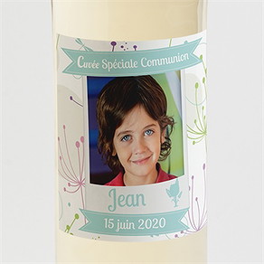 Etiquette de bouteille communion communion champêtre