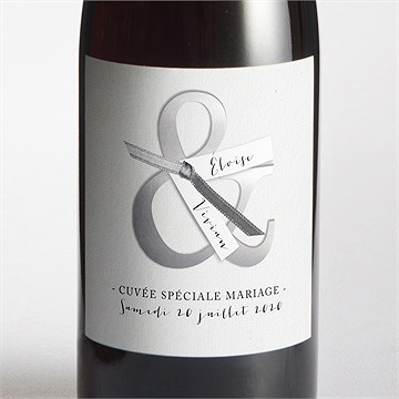 Etiquette de bouteille mariage esperluette et étiquettes
