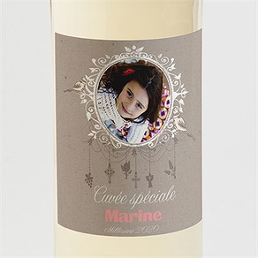 Etiquette de bouteille communion jolie annonce