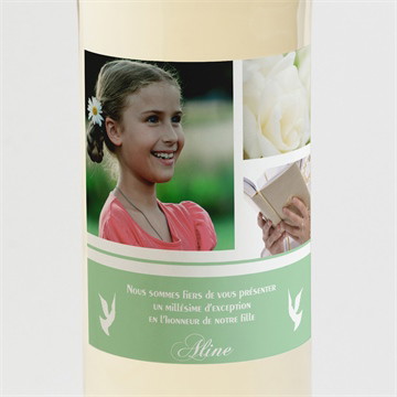 Etiquette de bouteille communion venez l'entourer!