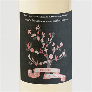 Etiquette de bouteille communion etape chrétienne sticker