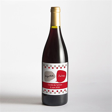 Etiquette de bouteille mariage humour original - Mise en situation