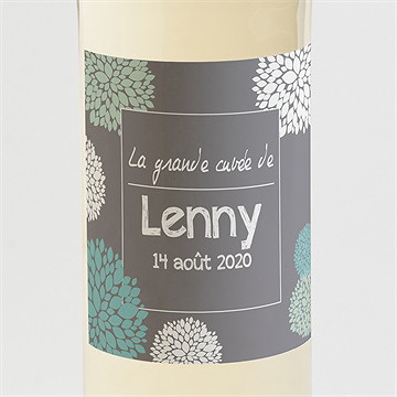 Etiquette de bouteille naissance mon elegant faire part