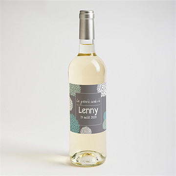 Etiquette de bouteille naissance mon elegant faire part - Mise en situation