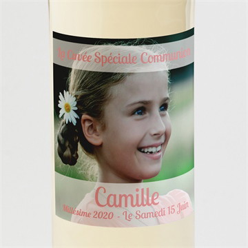 Etiquette de bouteille communion beauté naturelle
