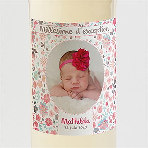 Etiquette de bouteille naissance mon petit chou !