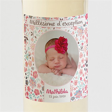 Etiquette de bouteille naissance mon petit chou !